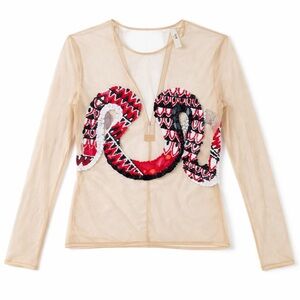 MSGM Knitwear with Handcrafted Embroidery